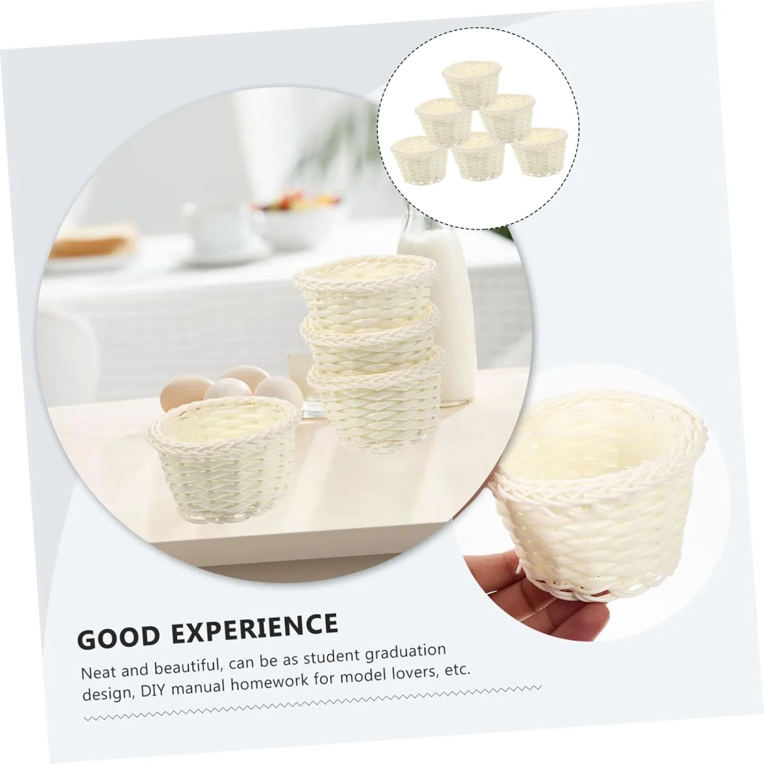 reexamine swamp creep tropical Woven Basket for Dollhouse Kitchen Decor Picnic Baskets for Fruits and Vegetables for Crafting and Miniature Scenes VANZACK 18pcs Miniature 
