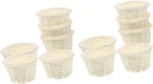 reexamine swamp creep tropical Woven Basket for Dollhouse Kitchen Decor Picnic Baskets for Fruits and Vegetables for Crafting and Miniature Scenes VANZACK 18pcs Miniature 
