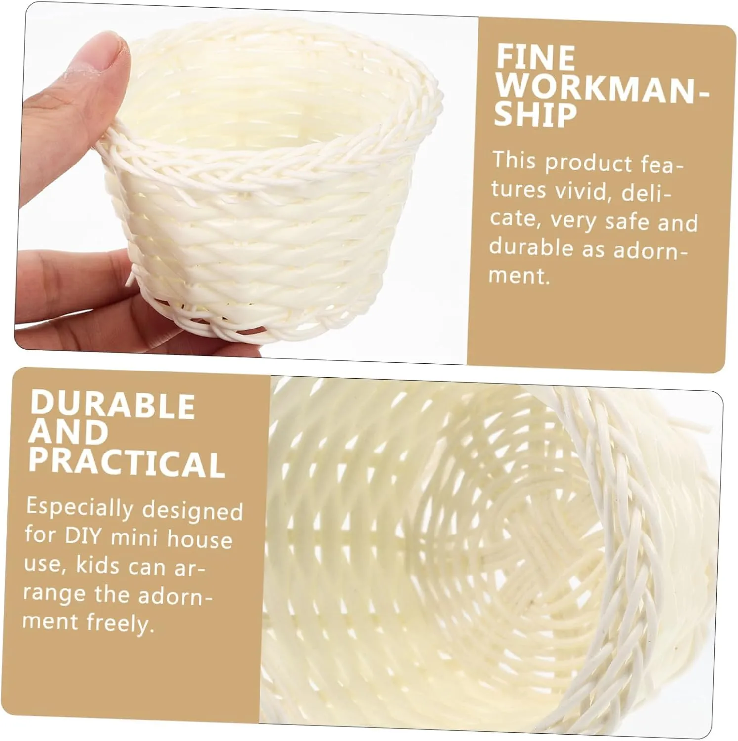 reexamine swamp creep tropical Woven Basket for Dollhouse Kitchen Decor Picnic Baskets for Fruits and Vegetables for Crafting and Miniature Scenes VANZACK 18pcs Miniature 