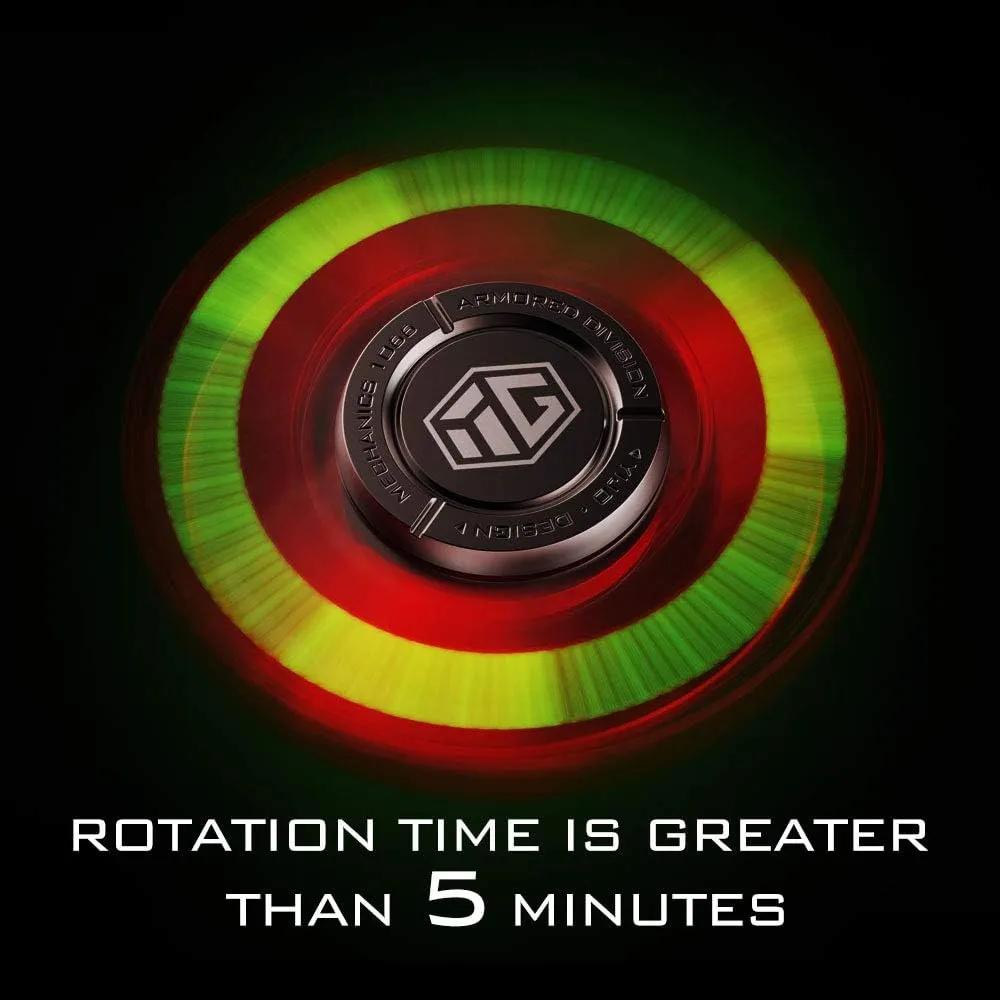 Release in Dark Fidget Spinners$ Fidget Spinner Gifts for Adults and Kids$ Stress Anxiety ADHD Relief Figets Toy$ tall Metal Finger Hand Spinner Toys with Luminous Light$ Spinner Absorb Solar Light Then 