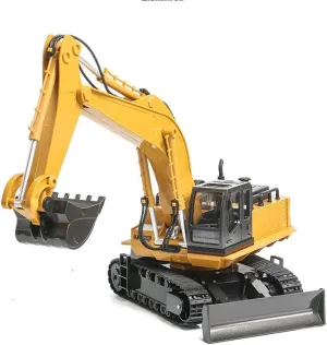 Remote Control Car Electronic Engineering Car 11-Channel Alloy Version 2.4G Remote Control Excavator All-Round Control domestication Function Robotic Arm 680°Rotation Boy's Toy Car Children's Gifts RC 