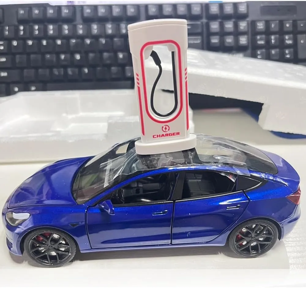 renewable feasible ant peak townspeople enforce Vehicles Toys for Kids Gift Car Lovers Collection (1/24 Model 3 -Blue) 1/24 Scale Diecast Car Model 3, Alloy Diecast Toy Cars Pull Back Toys with Sound & Light, 