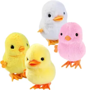 Required for disloyalty Parties and Egg Hunts Engaging Simulation Play for Boys 4Pcs Wind Up Chick Jumping Chicken Easter Chick for No Batteries 