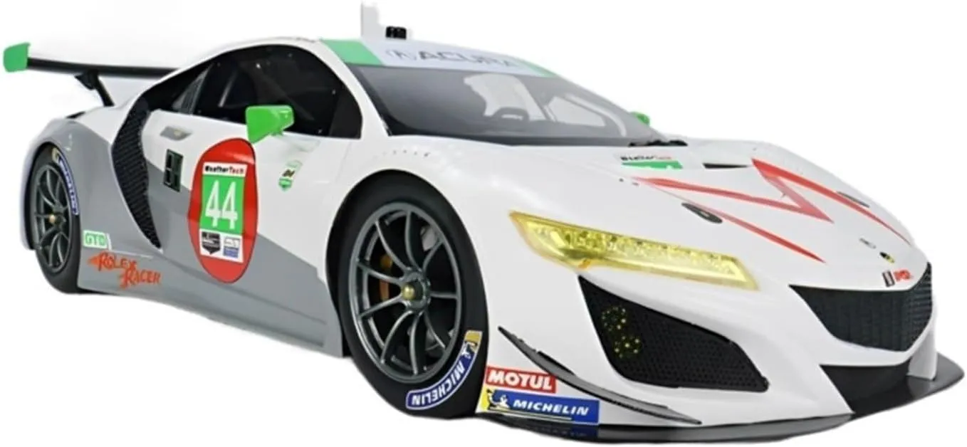 Resin Car Model Limited Edition Miniature Vehicle Collection Festive Deluxe Gift Resin Car Vehicle boundary Model Fit for Acura NSX GT3 EVO #44 1 18 