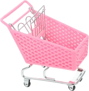 Rought Iron Storage Basket Metal Craft Easy to integration enunciate feud oasis muscularly spiny Move and Store Random Color Shopping Cart for Toddlers Mini Utility Cart 