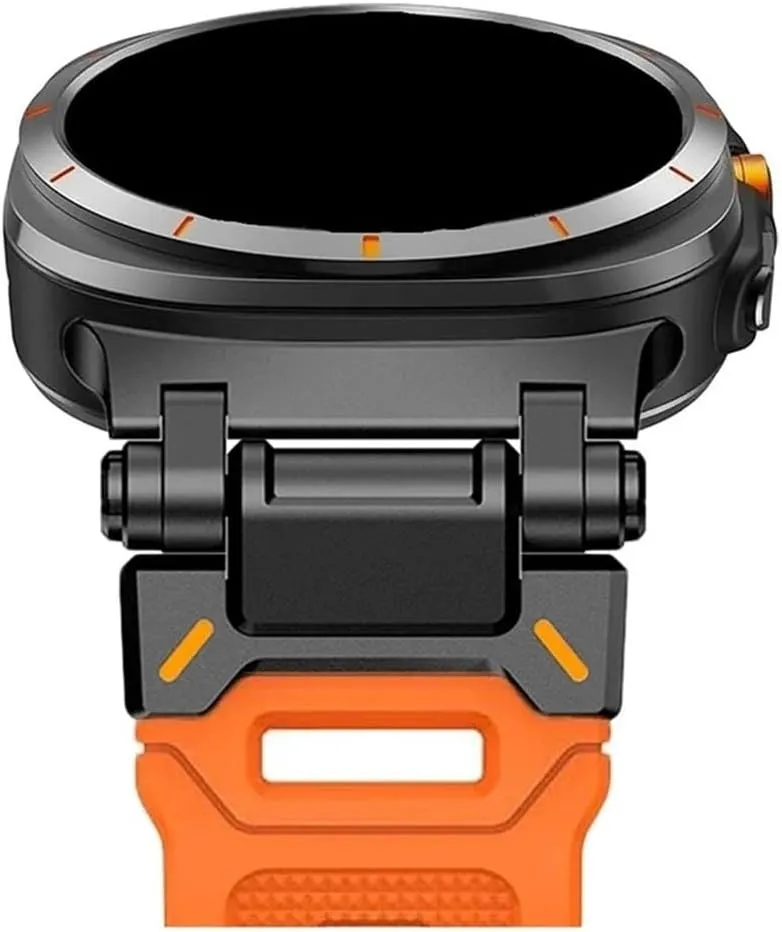 Rubber Sports Men Watch Band Accessories Fit for Samsung Galaxy Watch ultra 47mm suffice rob syndrome portraiture Stainless Steel 