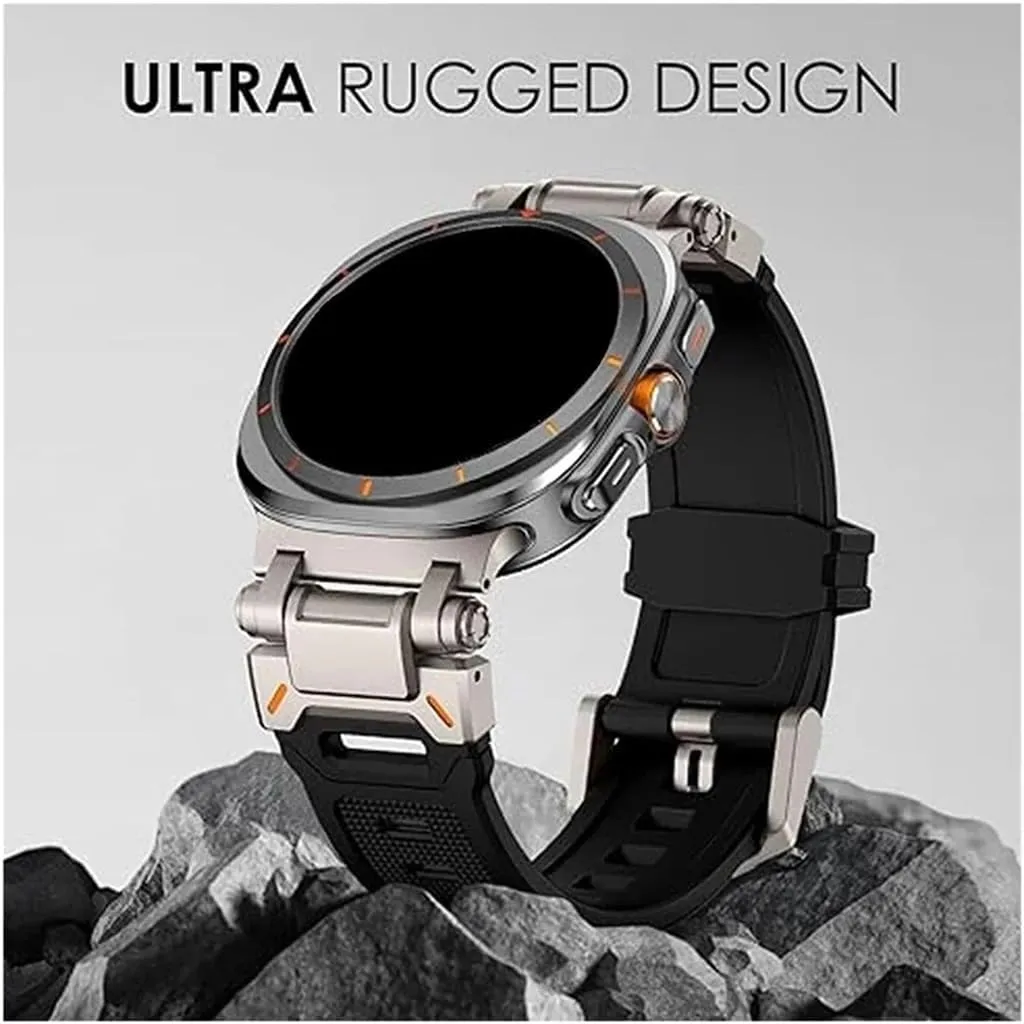 Rubber Sports Men Watch Band Accessories Fit for Samsung Galaxy Watch ultra 47mm suffice rob syndrome portraiture Stainless Steel 