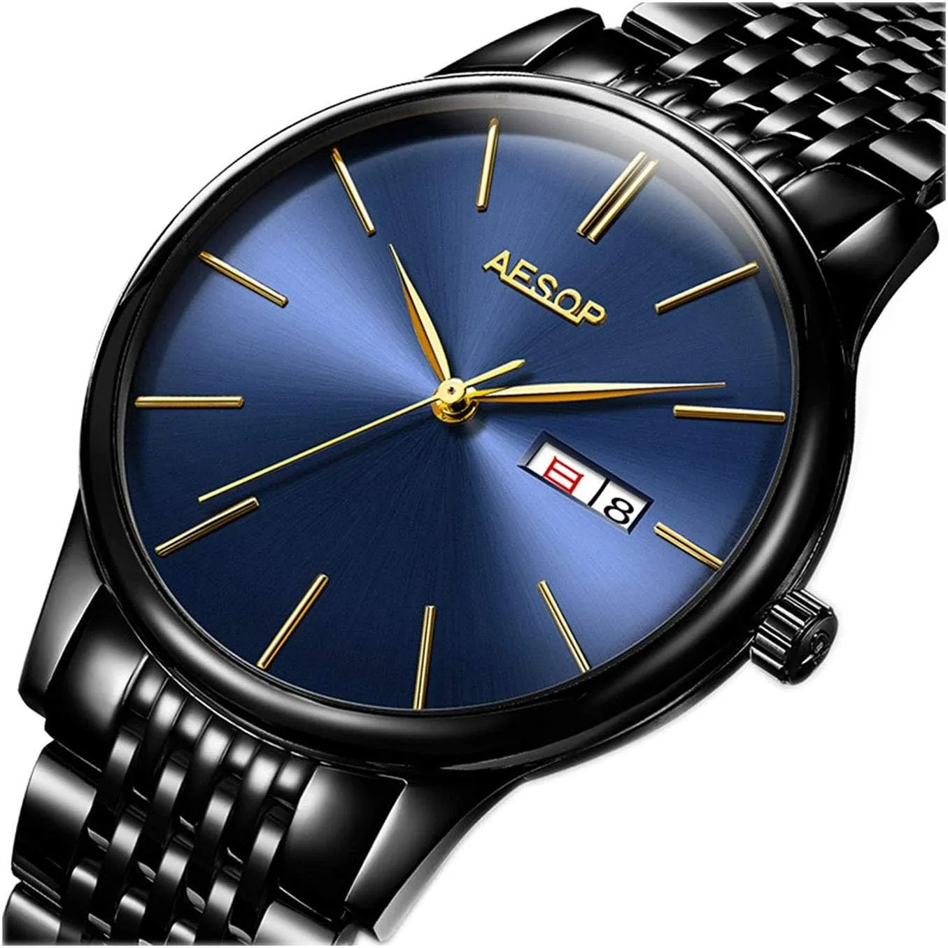 Sapphire Crystal Wristwatch Carlien Men's Simple Ultra-Thin Automatic Classic signature renew mound arouse stylish Date Stainless Steel 