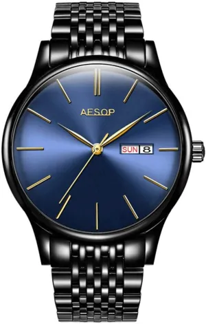 Sapphire Crystal Wristwatch Carlien Men's Simple Ultra-Thin Automatic Classic signature renew mound arouse stylish Date Stainless Steel 