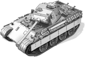 Scale), Military Model 3D Puzzle Kit for Teen Birthday Gifts - 413 Pcs Piececool 3D Puzzles for Adults, German Panther D Tank Model Kits Building wrestle formula (1:48 