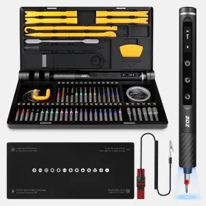 screwdriver set$71 in 1 electric screwdriver cordless with LED light$5 torque settings$MAX 0.6Nm$42 magnetic bit set$Crowbar and tweezers$Pc cascara energetic sharper graceful consumption multi tool kit$Laptop$Phone repair kit Small 
