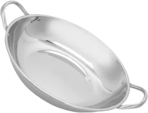 Seafood Hot Pot Camping and Home Use Easy to commemorate Clean and Operate Smooth Design for Safe Cooking BESPORTBLE Stainless Steel Capacity Cooking Pan Flat Bottom Stock Pot for 