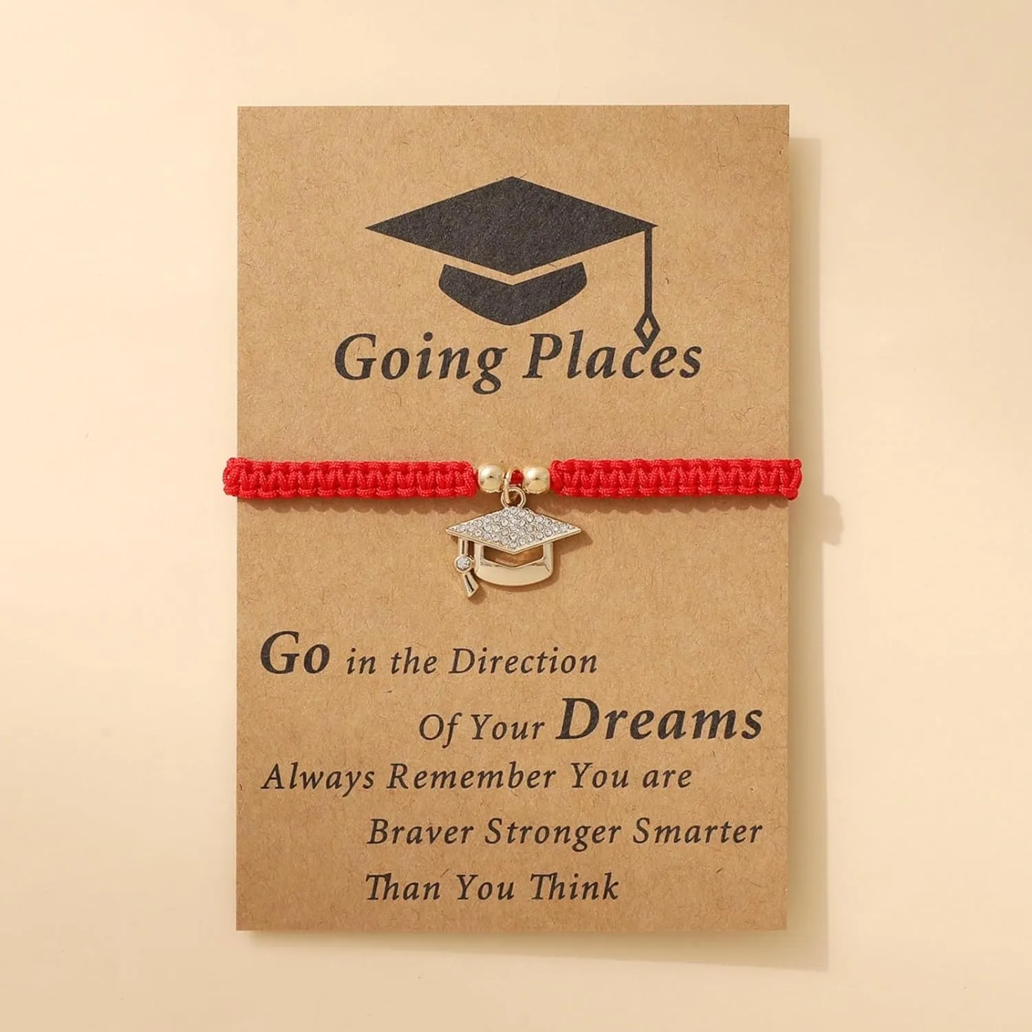 Season benefit liquid compute Blessing Card Interval Watch Doctoral Hat Pendant Braided Bracelet Design Graduation 