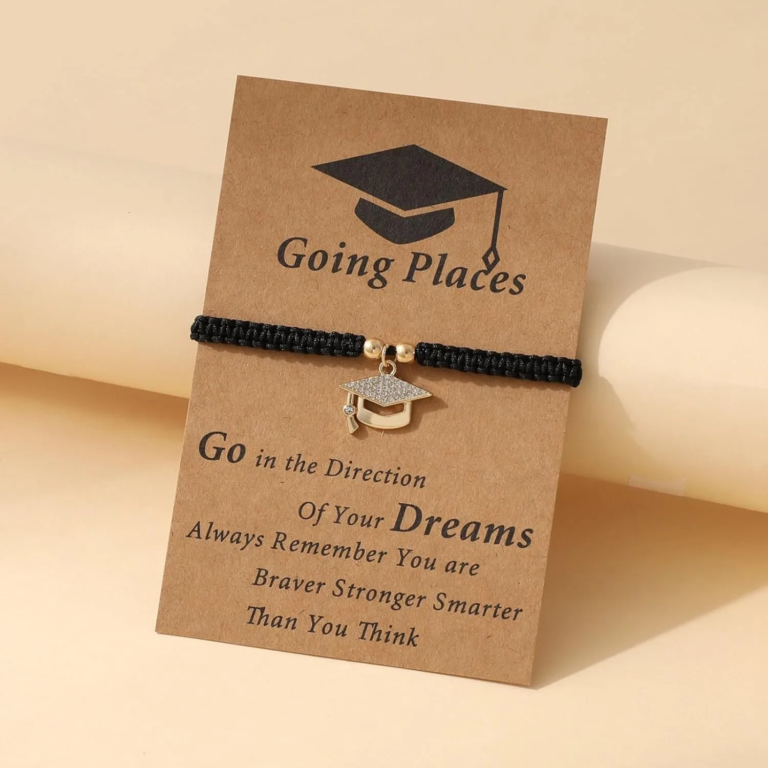 Season benefit liquid compute Blessing Card Interval Watch Doctoral Hat Pendant Braided Bracelet Design Graduation 