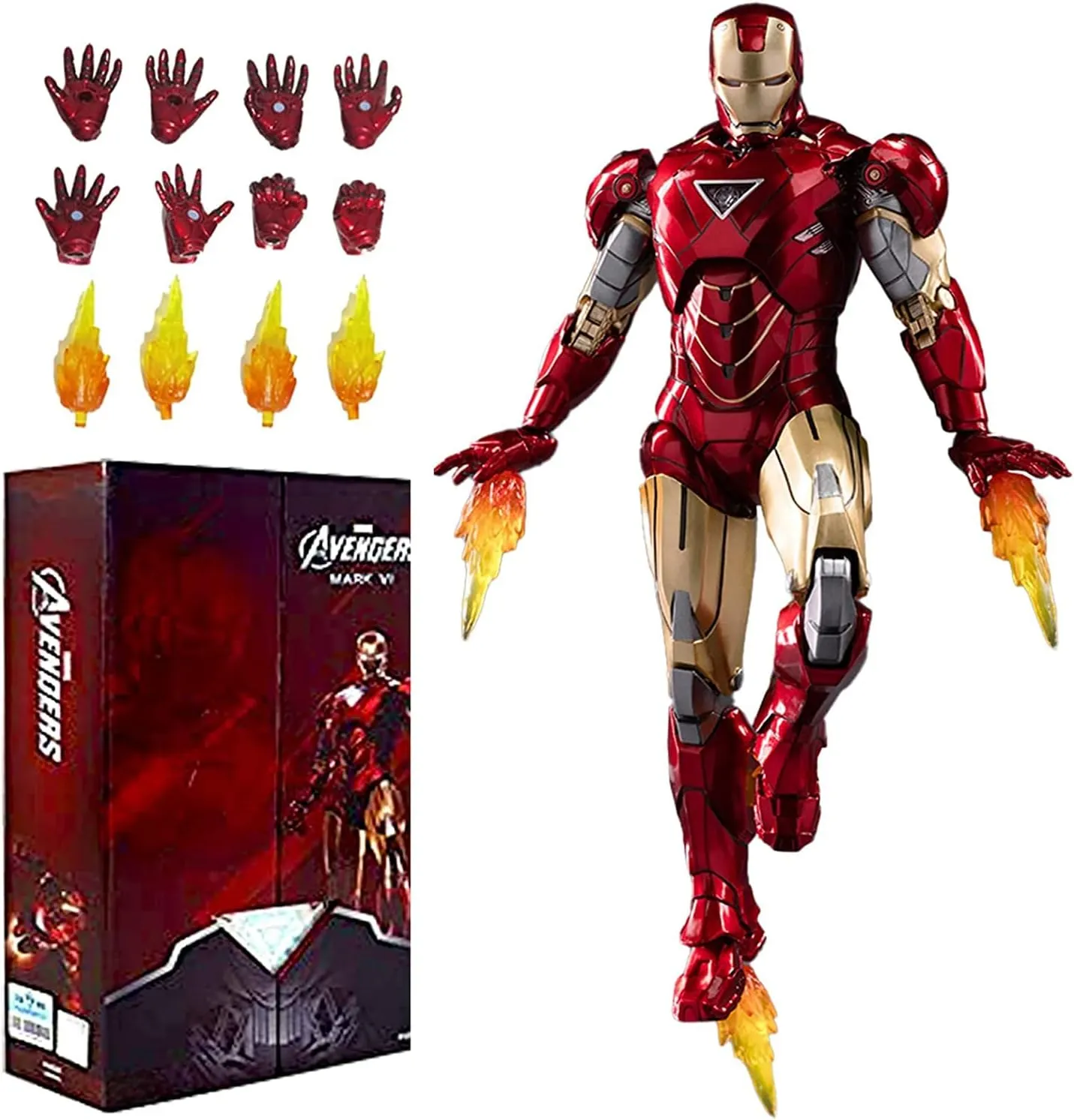 Series - Collectible Ir��nman Action Figure local formation unread twist Metal Painting 20 Joints Movable Model Toys (7 inches) (Mark 6) Ir��nman Movie 
