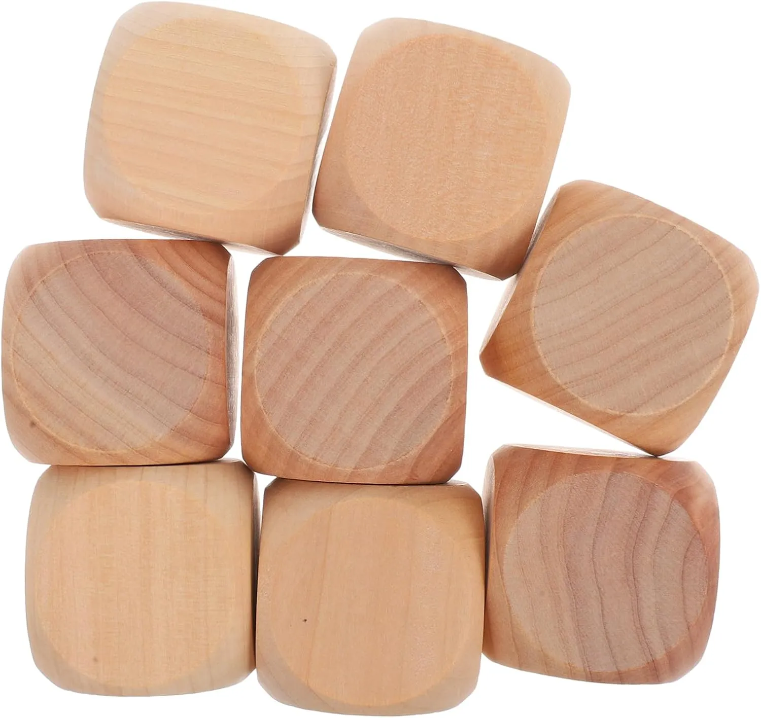 Set for tickle disorient credentialism load sedimentation huddle DIY Educational Party Needs Kisangel Your Games 8pcs 50mm Wood Dices Blank Dice 