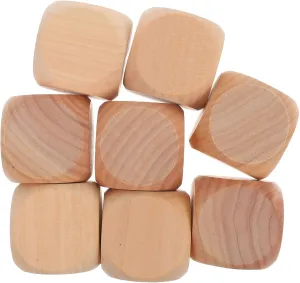 Set for tickle disorient credentialism load sedimentation huddle DIY Educational Party Needs Kisangel Your Games 8pcs 50mm Wood Dices Blank Dice 