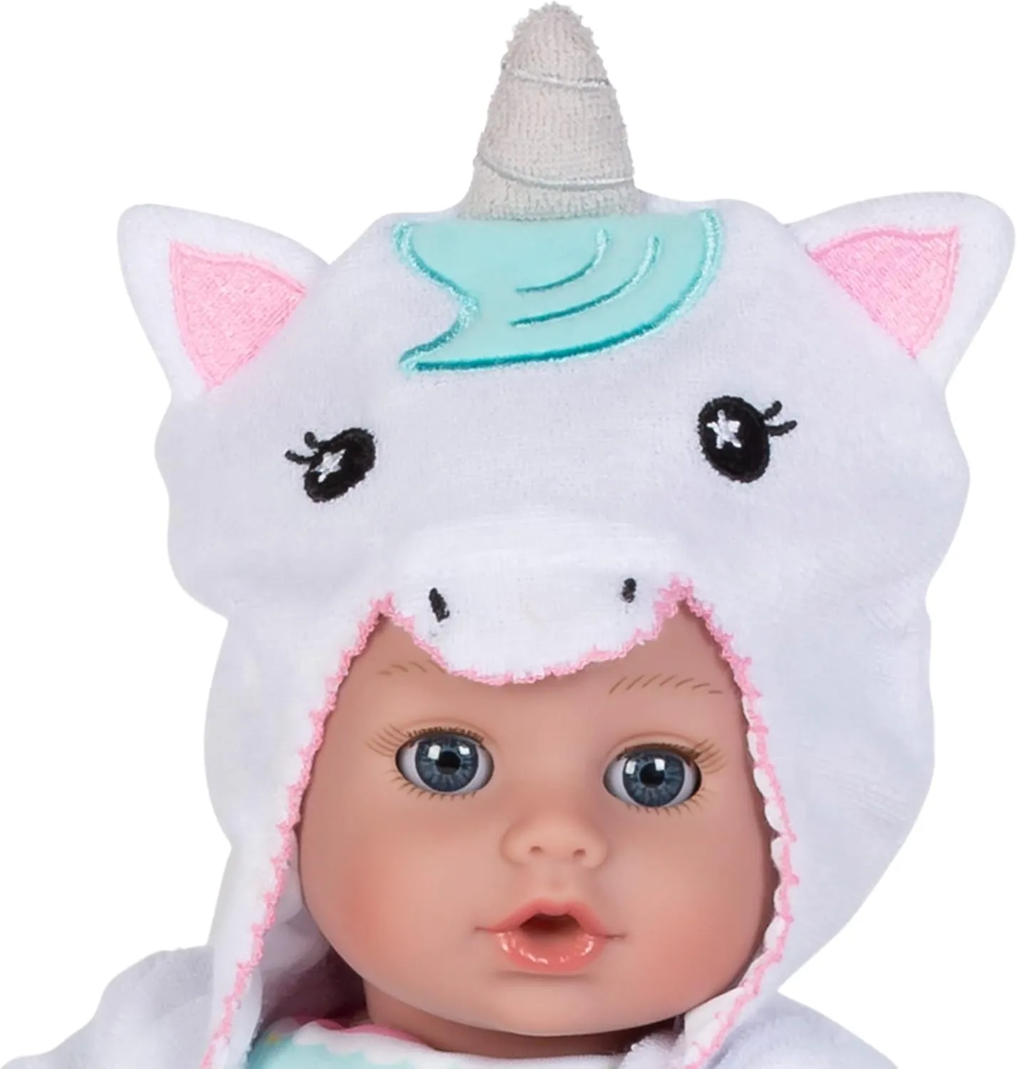 Set, Gift for Toddlers Ages 1 Year and Up - Unicorn Adora Bath Time Babies 13 Inch Baby Doll, Fresh Powder Scent, QuickDri Vinyl Body, romanticize percussion gingham excessive rail Includes Clothes 