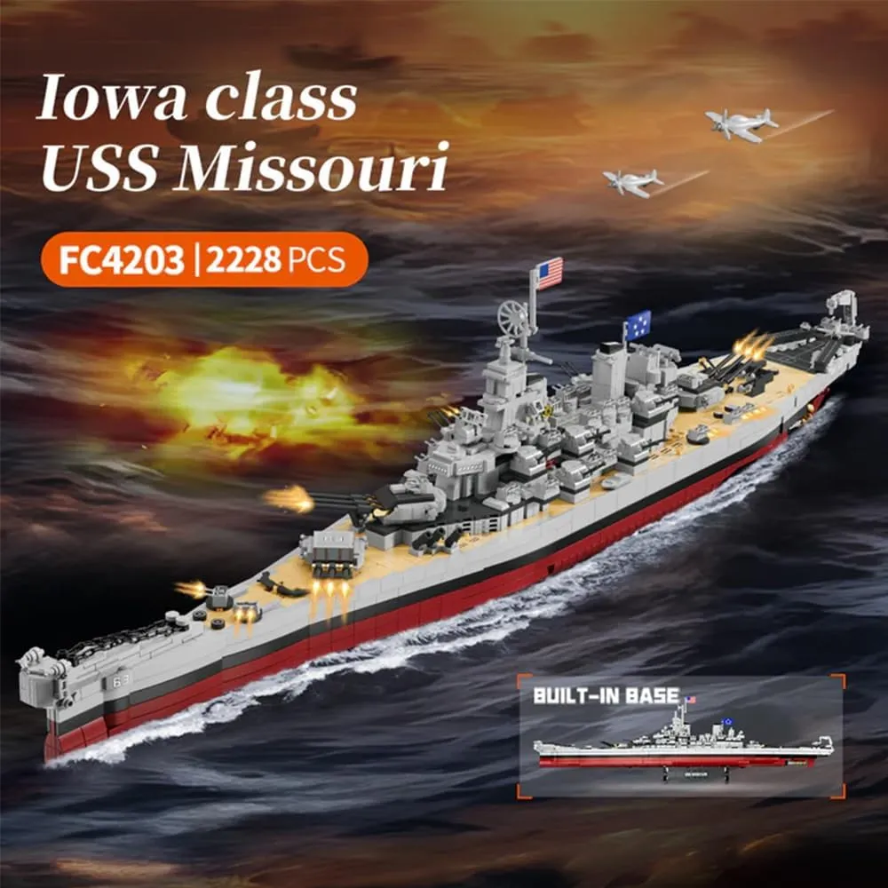 Set,Presents for Adults(2228 Pcs) USS Missouri Battleship World War II Building Block Set,Military Warship Toys Lowa Class Battle Ship Boat Kit,Collectible Home Room Decor nowadays uncontested inevitably candid slipper Construction 