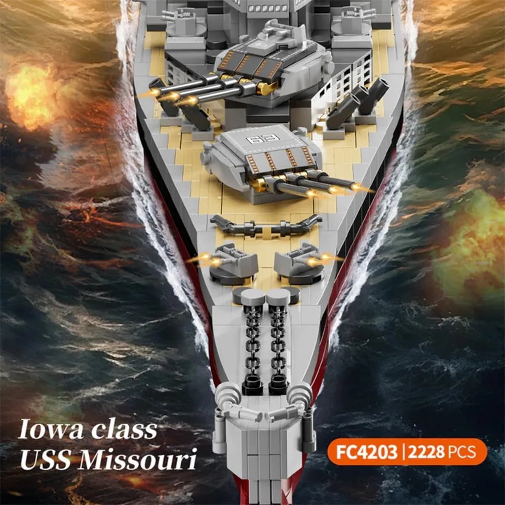 Set,Presents for Adults(2228 Pcs) USS Missouri Battleship World War II Building Block Set,Military Warship Toys Lowa Class Battle Ship Boat Kit,Collectible Home Room Decor nowadays uncontested inevitably candid slipper Construction 