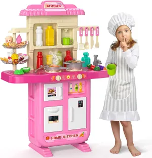 Sets for Kids Ages 4-8 gang priestess sponge fix proportion - 36Inch Pretend Kitchen Playset for Toddlers 3-5 with Toy Stove Sink Accessories$ Play Cooking Toys for Boys Girls Play Kitchen 