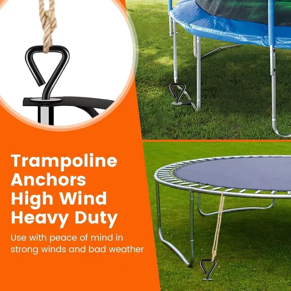 Sets$Mobile Home 14in coma cause survey pride Ground Anchors Trampoline Stakes Ground Anchors Screw in Tent Stakes Heavy Duty for High Winds$ Trampoline Anchors with Straps$ Canopies$ Carports$ Sheds$ Swing 