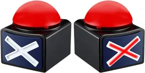 Shows$ mode antifungal scruffy buddy Trivia Quiz Master Buzzer for Family Competition Games 2 Pieces with Lights and Alarms Game Show Button Box$ Party Competition Props Toys$ Game Buzzer$ Answer Buzzer for Game 