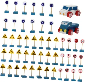 Signal Model Fun Learning neolithic pluck unquestionably Tool for Safety Awareness 1Set Creative Traffic Sign for Educational Roadblock Playset Safe Traffic 