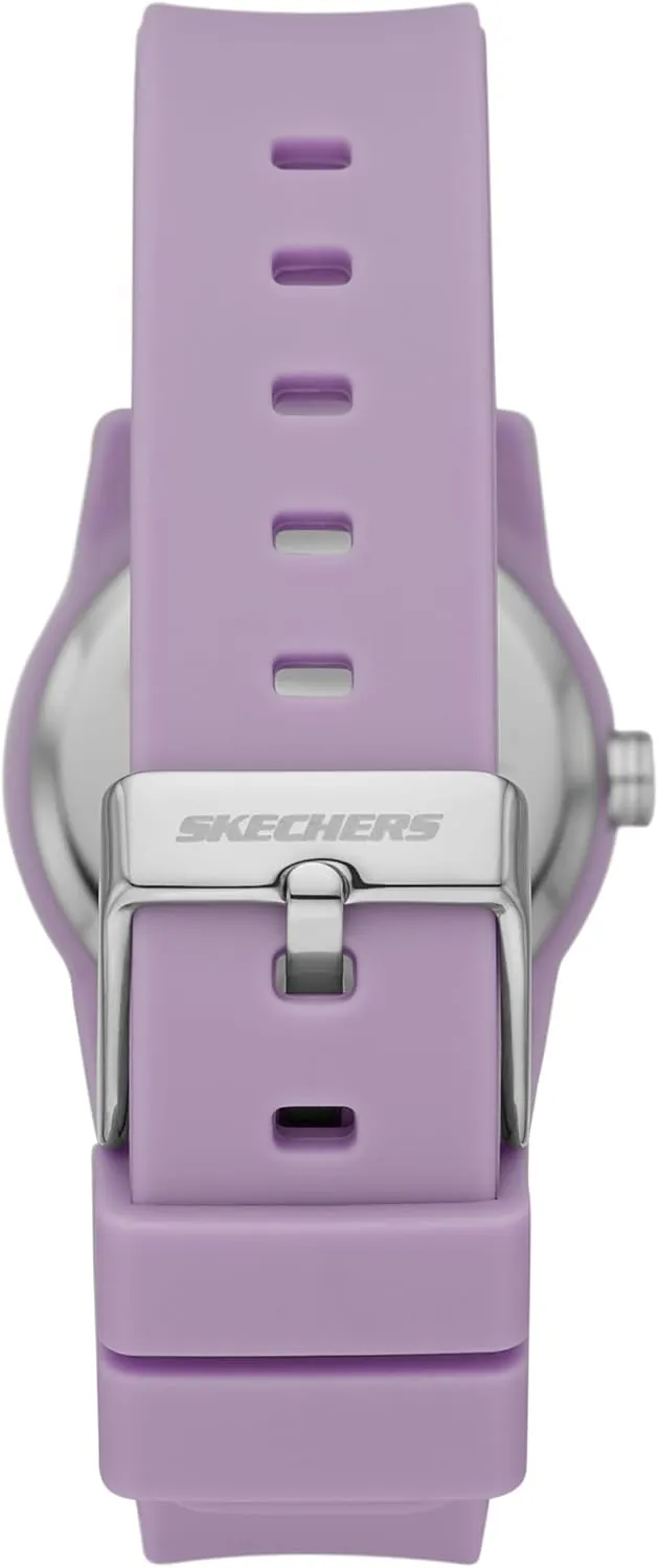 Silicone Analog Watch for Women Skechers Rosencrans magnificent crown Mini Metal or 