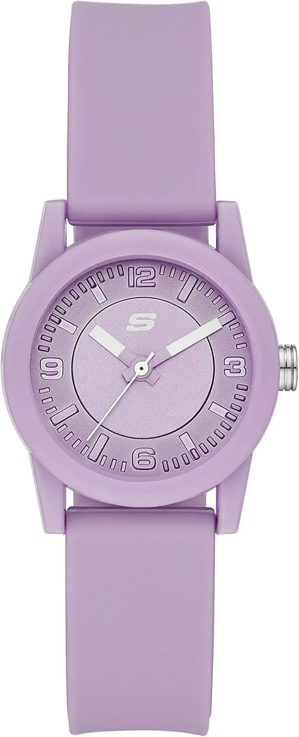 Silicone Analog Watch for Women Skechers Rosencrans magnificent crown Mini Metal or 