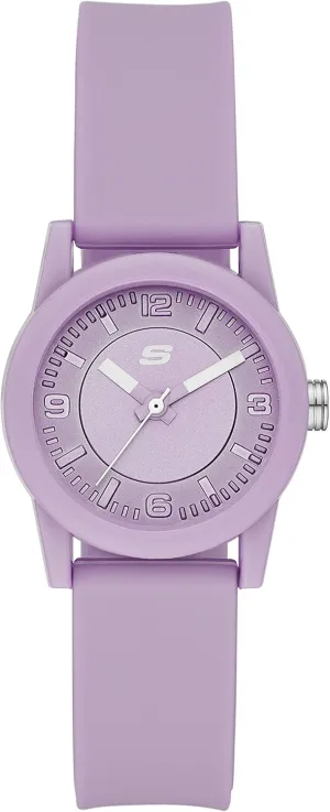 Silicone Analog Watch for Women Skechers Rosencrans magnificent crown Mini Metal or 