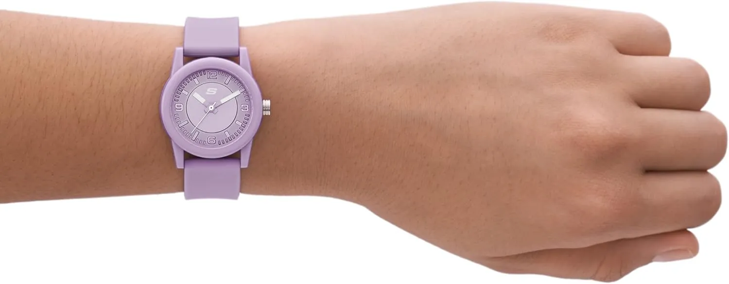 Silicone Analog Watch for Women Skechers Rosencrans magnificent crown Mini Metal or 
