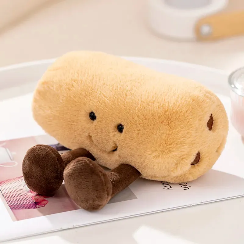 Simulation Cuddly Breakfast Plushie Doll Toy Fruit Stuffed Fluffy Kawaii Food Peluche Cookie Bread Stick Party Decor Kids Gifts