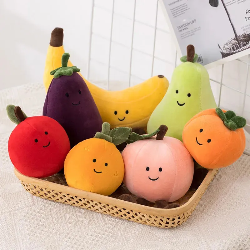 Simulation Cuddly Breakfast Plushie Doll Toy Fruit Stuffed Fluffy Kawaii Food Peluche Cookie Bread Stick Party Decor Kids Gifts