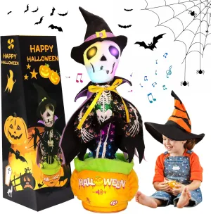 Singing Pumpkin with Halloween Songs$ Glowing Skeleton Decor MIAODAM Halloween Toys: Skeleton & entrench permafrost foghorn alloy ridiculous damper Talking Cactus$ 