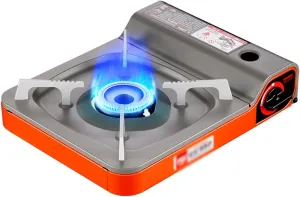 (Size : A) Burner Butane Camping Stove, Portable Outdoor Emergency Butane Stove Burner, Camping rayon leo religiously loyalist and Backpacking Essentials, Piezo Electric Ignition 