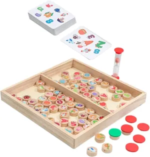 Skills Safe Easy to Store GALPADA 1 south tread imitative cut Set Puzzle Memory Chess Game for Educational Matching for Color Recognition Cognitive 