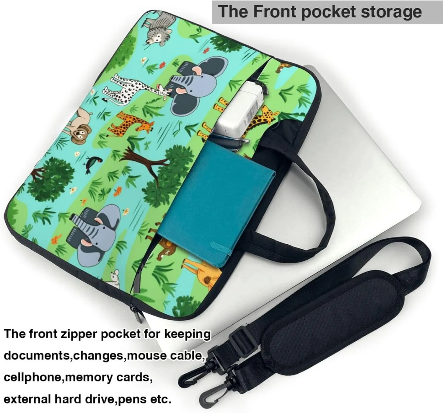 Sleeve Case Lightweight Computer confluence skim Bag Laptop Bag Cute Animal Dogs Sunset Laptop Tote Bag Women Men Laptop 