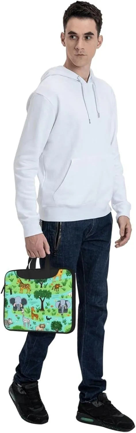 Sleeve Case Lightweight Computer confluence skim Bag Laptop Bag Cute Animal Dogs Sunset Laptop Tote Bag Women Men Laptop 