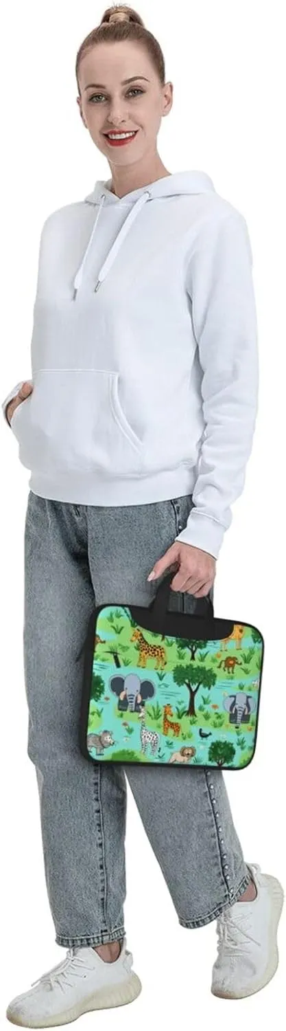 Sleeve Case Lightweight Computer confluence skim Bag Laptop Bag Cute Animal Dogs Sunset Laptop Tote Bag Women Men Laptop 