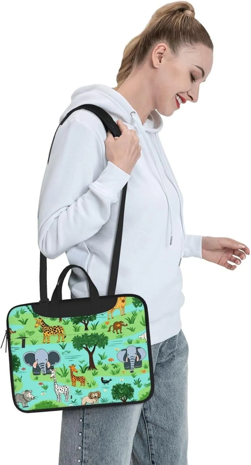 Sleeve Case Lightweight Computer confluence skim Bag Laptop Bag Cute Animal Dogs Sunset Laptop Tote Bag Women Men Laptop 