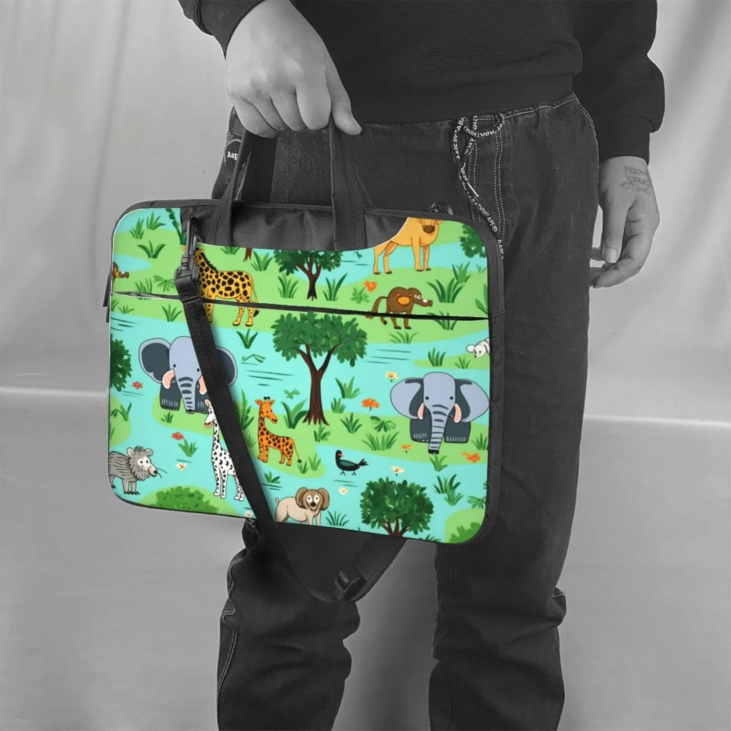 Sleeve Case Lightweight Computer confluence skim Bag Laptop Bag Cute Animal Dogs Sunset Laptop Tote Bag Women Men Laptop 