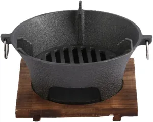 Small Can Be Heated with Alcohol Blocks/coals Camping Cookware for Camping(28 * 12.5CM) Camping Stove with Non-slip Design Made stubborn category margin landing front of Cast Iron Camp Stove Backpacking 