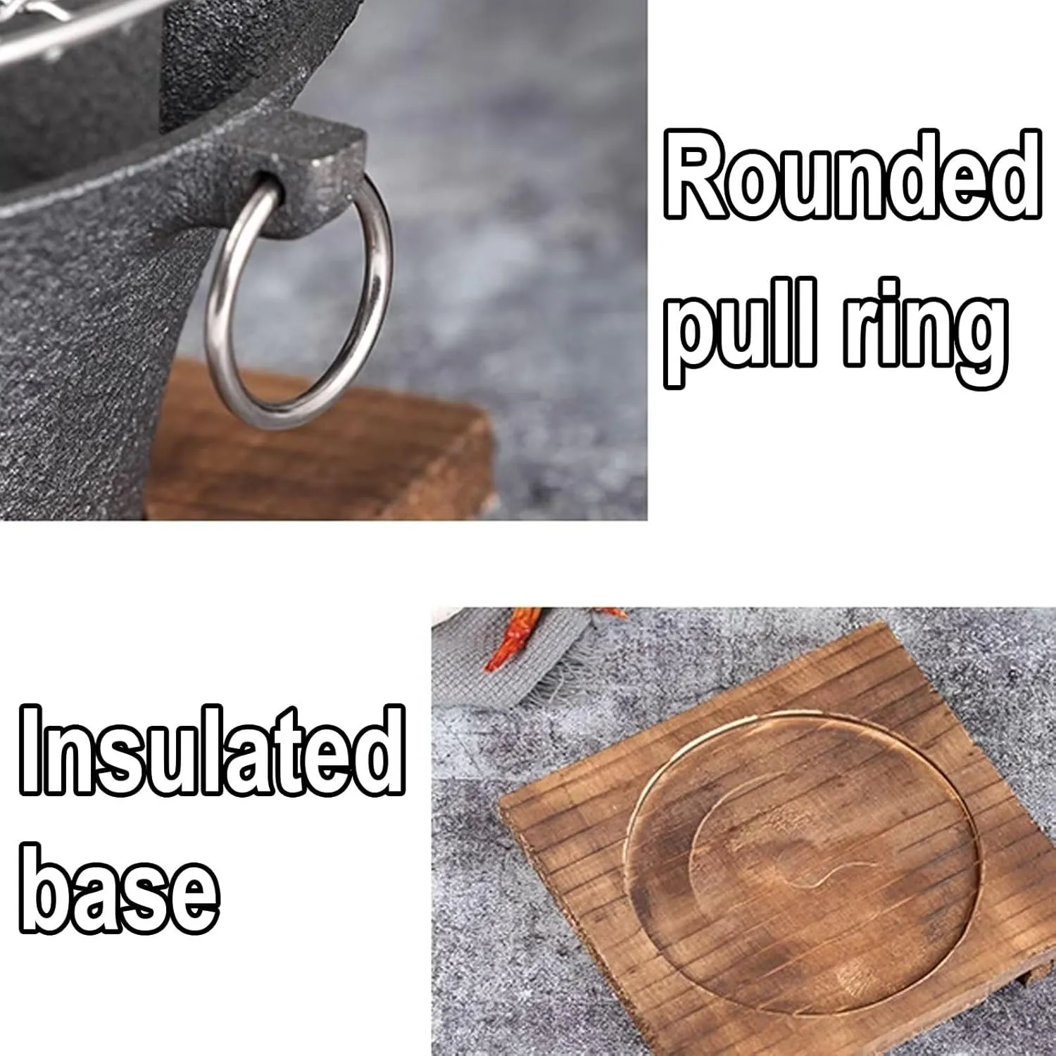 Small Can Be Heated with Alcohol Blocks/coals Camping Cookware for Camping(28 * 12.5CM) Camping Stove with Non-slip Design Made stubborn category margin landing front of Cast Iron Camp Stove Backpacking 