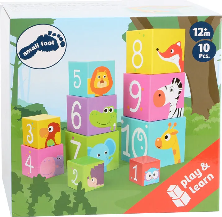 Small Foot Stacking Cubes Wild Animals