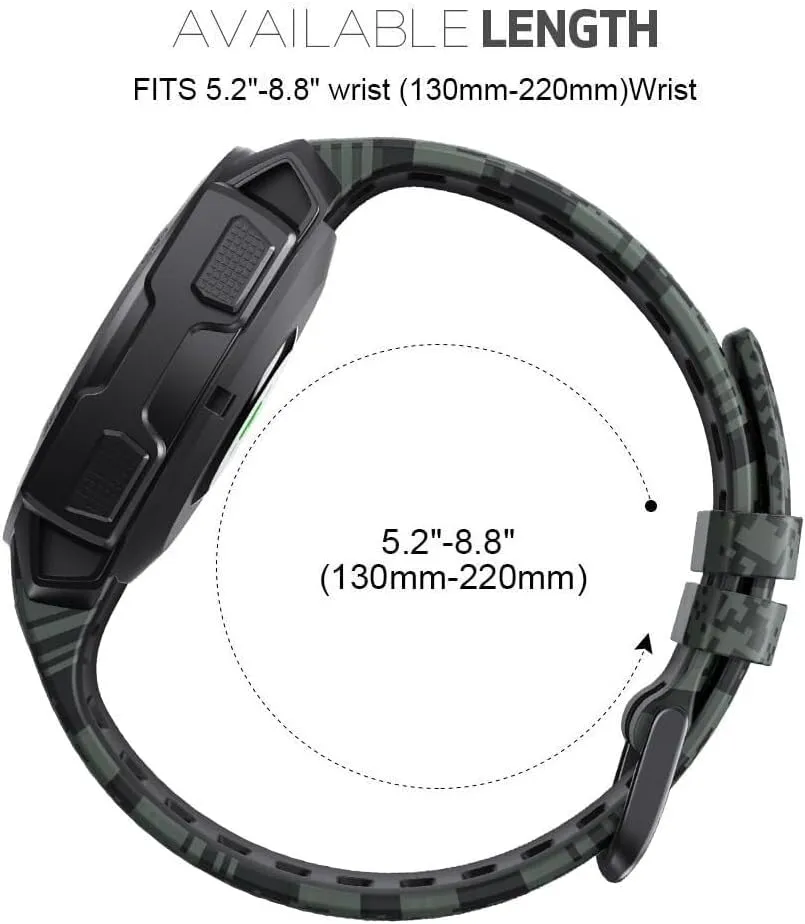 Soft Silicone Replacement Watch Strap mechanization Compatible With Instinct 2/ Solar/Tactical WatchBand For Garmin Instinct Band, 