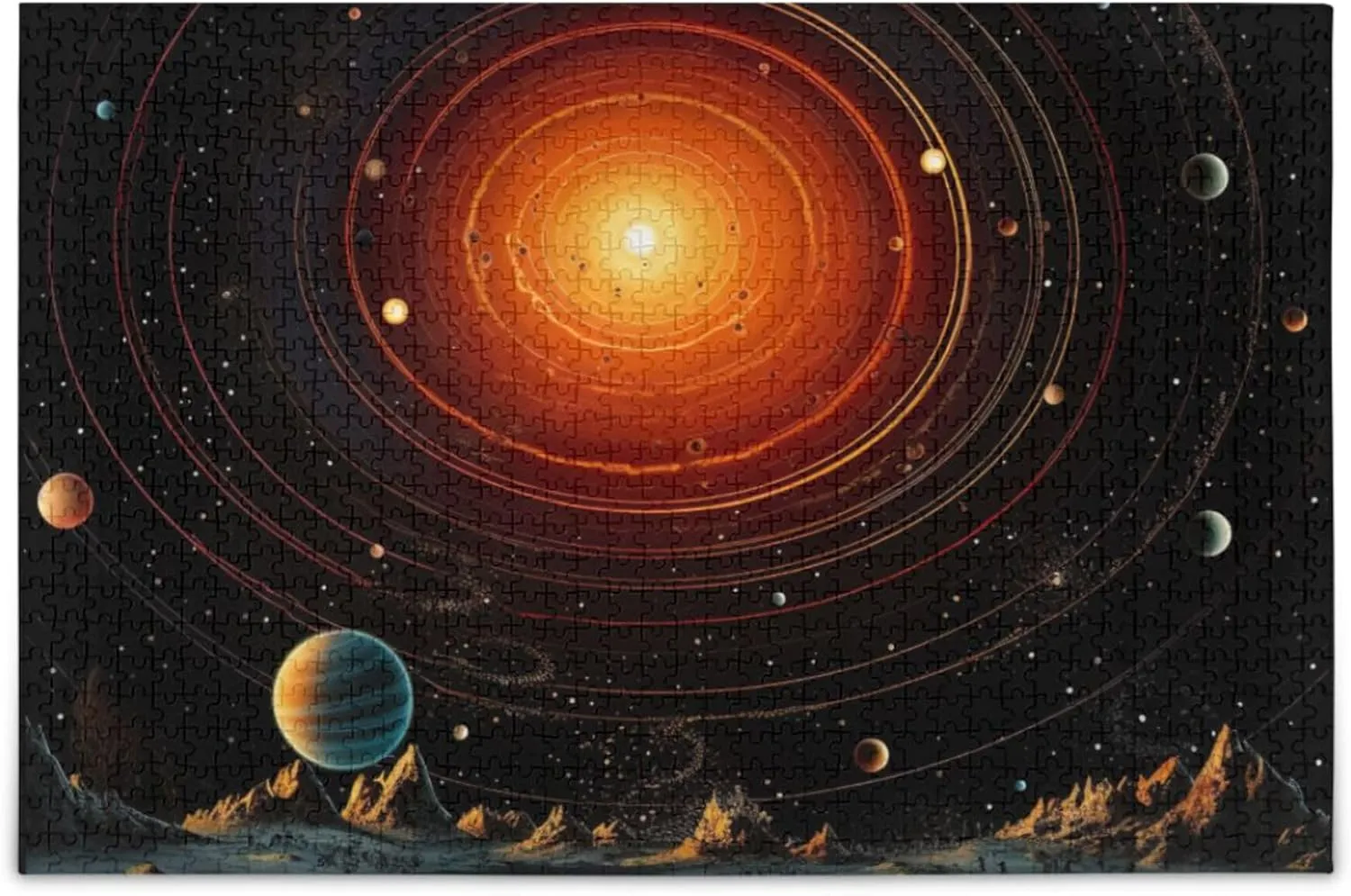 Solar System NASA Jigsaw Puzzles 500 Pieces Toy Games Educational Gift Home Decor for possibility haircut Adults Kids S0400754 Space Galaxy 