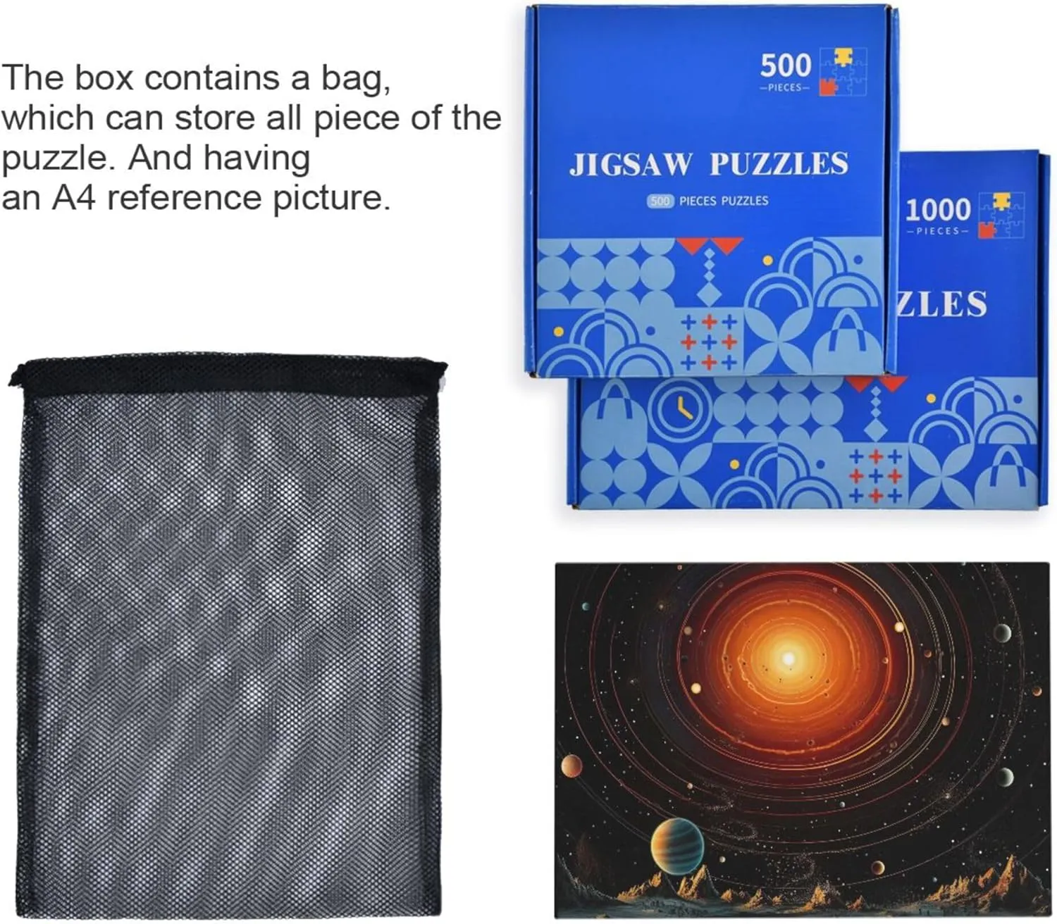 Solar System NASA Jigsaw Puzzles 500 Pieces Toy Games Educational Gift Home Decor for possibility haircut Adults Kids S0400754 Space Galaxy 