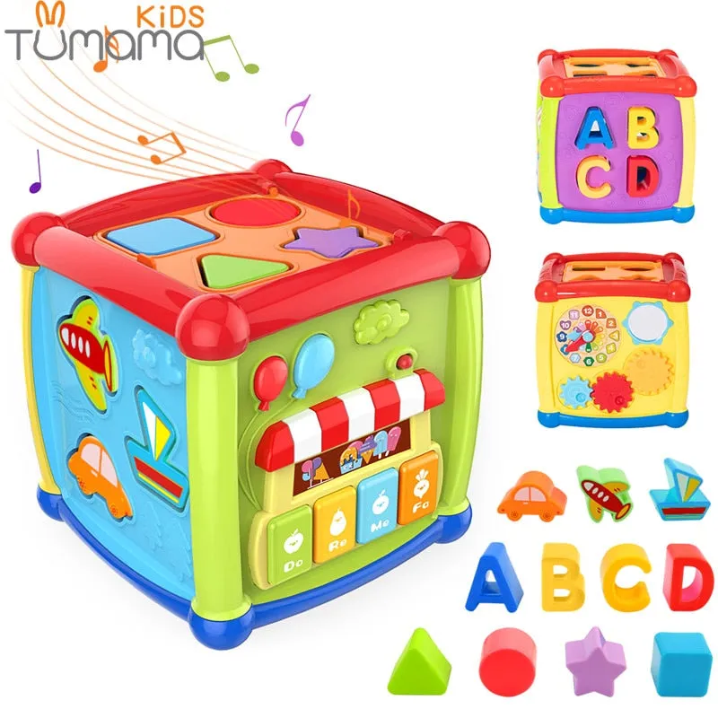 Sorting Baby Blocks Rapid shipping Box Toys Clock Educational Cube Music Multifunctional Toddler Geometric Thanksgiving sale Tumama Activity Musical Gear Toys
