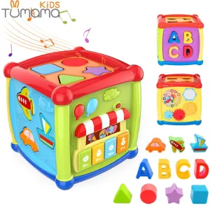 Sorting Baby Blocks Rapid shipping Box Toys Clock Educational Cube Music Multifunctional Toddler Geometric Thanksgiving sale Tumama Activity Musical Gear Toys